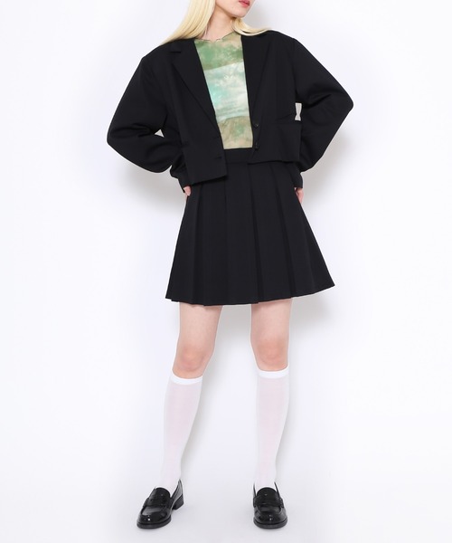 PUNYUS（プニュズ）の「ボックスプリーツミニスカート（スカート・レディース・ブラック/グレー・1/2/3/4）」の15枚目の写真