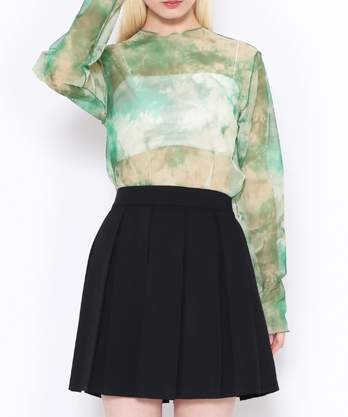 PUNYUS（プニュズ）の「ボックスプリーツミニスカート（スカート・レディース・ブラック/グレー・1/2/3/4）」の20枚目の写真