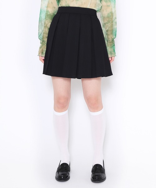 PUNYUS（プニュズ）の「ボックスプリーツミニスカート（スカート・レディース・ブラック/グレー・1/2/3/4）」の12枚目の写真