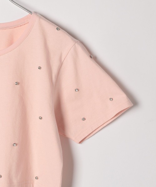 Heather(ヘザー)の「ビジュークロップドTEE 121895(Tシャツ/カットソー・レディース・ホワイト/ピンク/ブラック・FREE)」の6枚目の写真