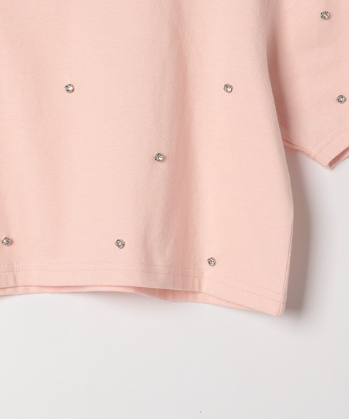 Heather(ヘザー)の「ビジュークロップドTEE 121895(Tシャツ/カットソー・レディース・ホワイト/ピンク/ブラック・FREE)」の7枚目の写真