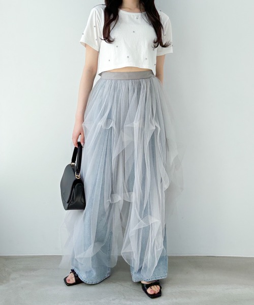 Heather(ヘザー)の「ビジュークロップドTEE 121895(Tシャツ/カットソー・レディース・ホワイト/ピンク/ブラック・FREE)」の14枚目の写真