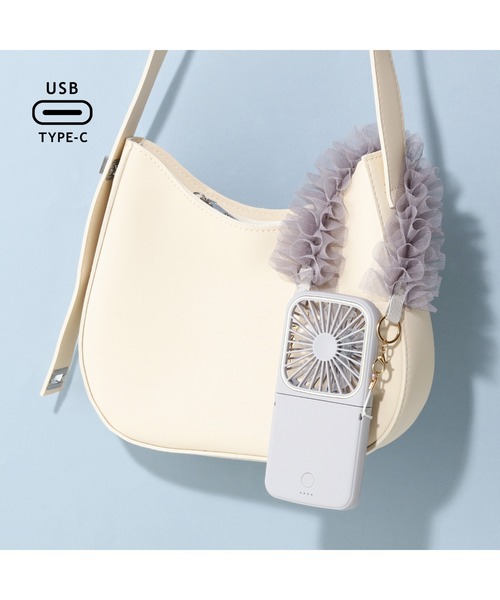 Francfranc(フランフラン)の「フレ スマートハンディファン(扇風機)(生活家電・レディース・ネイビー/ピンク/グレー/ホワイト・FREE)」の3枚目の写真