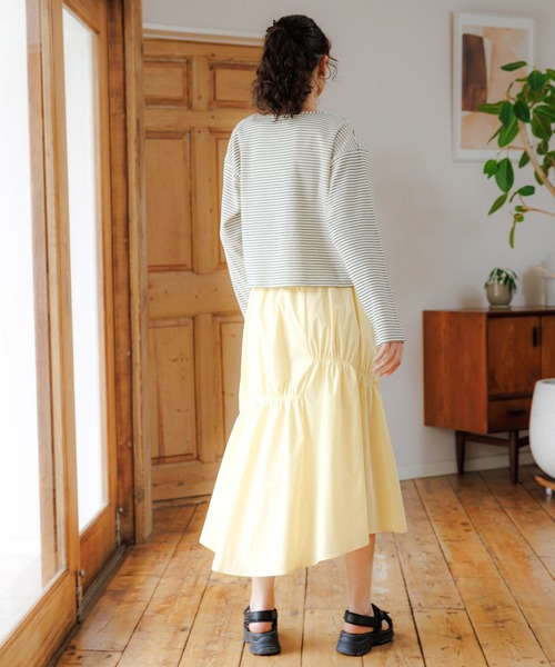 LAKOLE（ラコレ）の「アシメティアードスカート / 112933（スカート・レディース・レモンイエロー/ブラック/スカイブルー・FREE）」の10枚目の写真