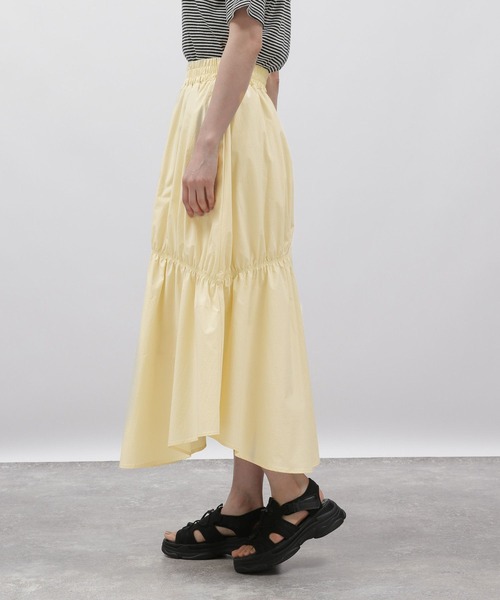 LAKOLE（ラコレ）の「アシメティアードスカート / 112933（スカート・レディース・レモンイエロー/ブラック/スカイブルー・FREE）」の21枚目の写真