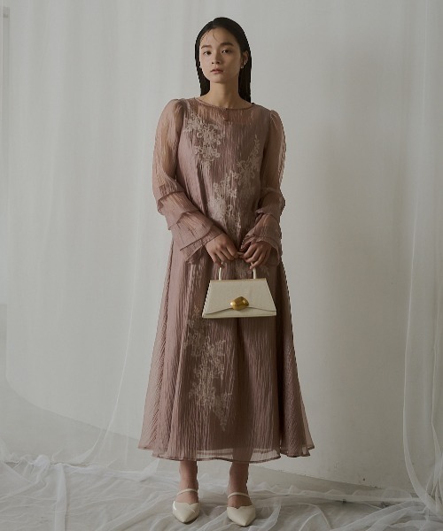 値下げ！LE'RURE リルアー ドレス Sheer A-line onepiece（ドレス）｜LE'RURE（リルアー）の