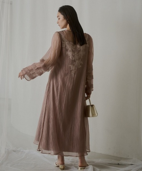 LE'RURE（リルアー）の「Sheer A-line onepiece（ドレス）」 - WEAR