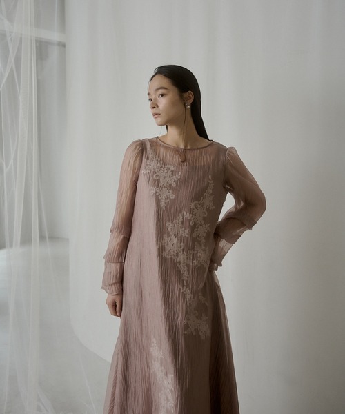 LE'RURE（リルアー）の「Sheer A-line onepiece（ドレス）」 - WEAR