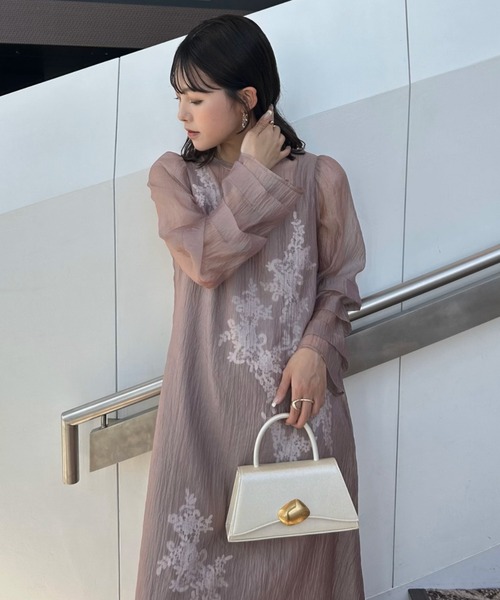 Sheer A-line onepiece（ドレス）｜LE'RURE（リルアー）の