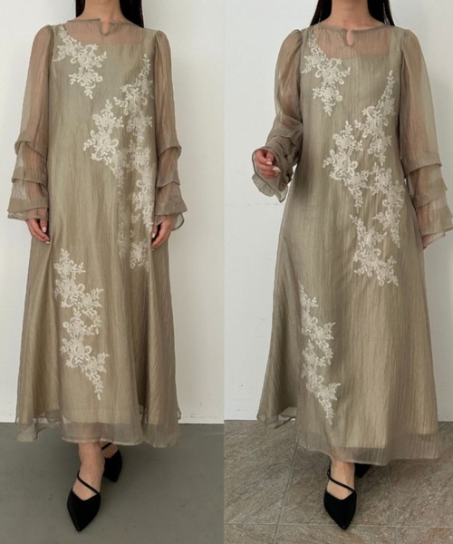 Sheer A-line onepiece（ドレス）｜LE'RURE（リルアー）の