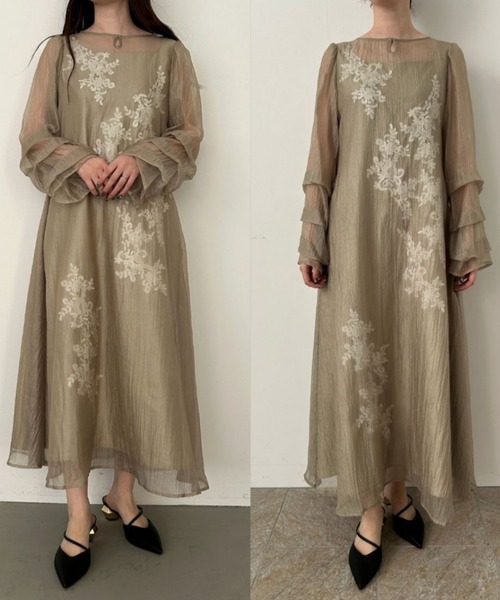 Sheer A-line onepiece（ドレス）｜LE'RURE（リルアー）の