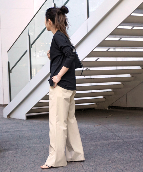 EVERYDAY I LIKE.（エヴリディアイライク）の「コットンナイロンストレートワークパンツ（その他パンツ・レディース・ベージュ/カーキ・40/38/36）」の15枚目の写真