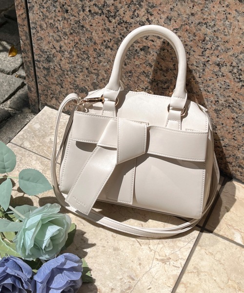 one wayザッカ（ワンウェイザッカ）の「リボン2wayミニボストンバッグ（ボストンバッグ・レディース・アイボリー/イエロー/ブラック・FREE）」の13枚目の写真