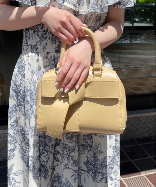 one wayザッカ（ワンウェイザッカ）の「リボン2wayミニボストンバッグ（ボストンバッグ・レディース・アイボリー/イエロー/ブラック・FREE）」の9枚目の写真