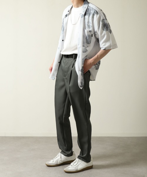 ZIP FIVE（ジップファイブ）の「【ZIP FIVE】 ドレープ テーパード シルエット スラックス（スラックス・メンズ・ブラック/ベージュ/インディゴブルー/チャコール/オフホワイト/オリーブ・MEDIUM/LARGE/X-LARGE）」の21枚目の写真