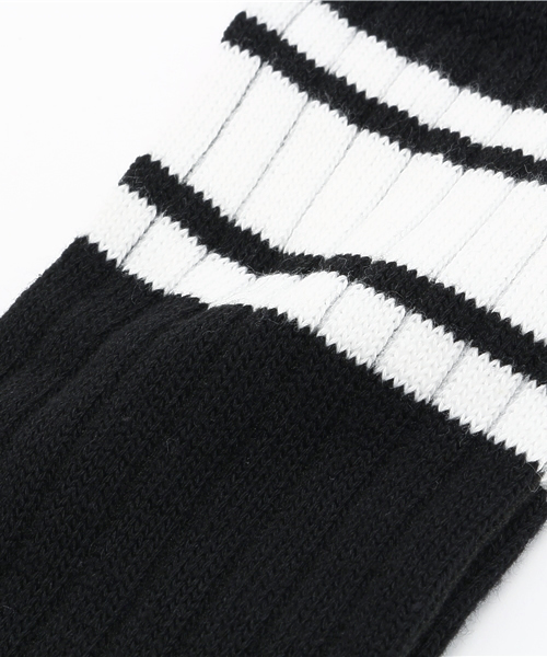 WEGO（ウィゴー）の「WEGO/3ラインソックス（ソックス/靴下・メンズ・ホワイト/ブラック・FREE）」の5枚目の写真