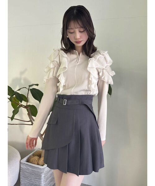 【セール】レイヤードプリーツミニスカート（スカート）｜dazzlin（ダズリン）