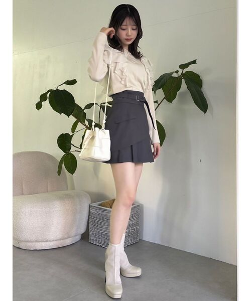 【セール】レイヤードプリーツミニスカート（スカート）｜dazzlin（ダズリン）