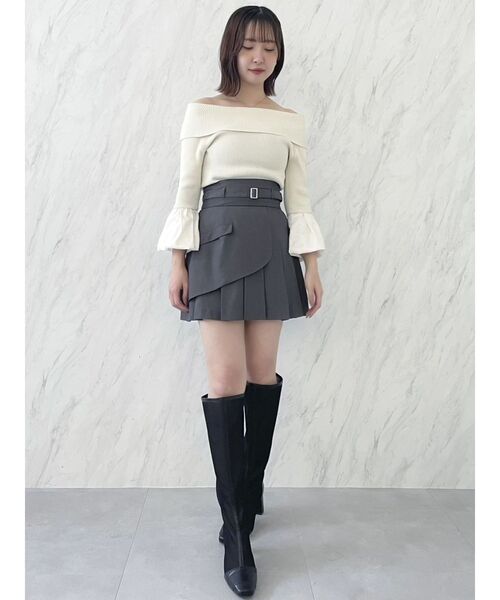 【セール】レイヤードプリーツミニスカート（スカート）｜dazzlin（ダズリン）