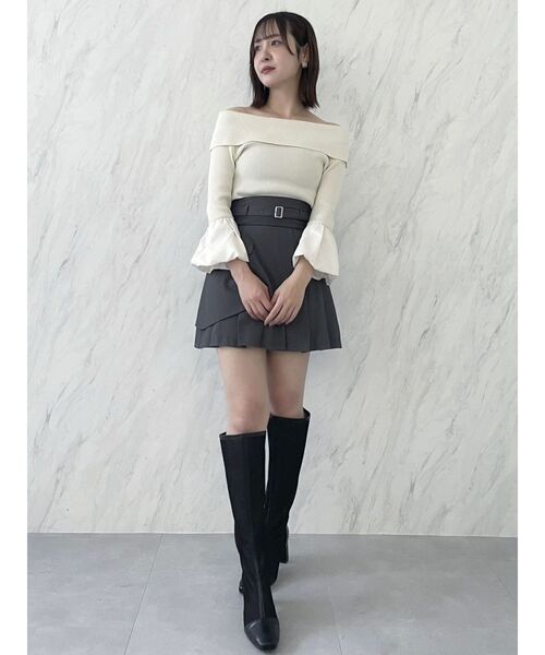 【セール】レイヤードプリーツミニスカート（スカート）｜dazzlin（ダズリン）