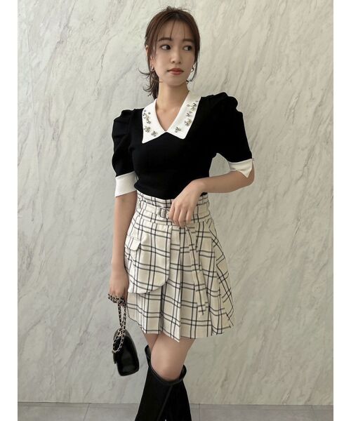 【セール】レイヤードプリーツミニスカート（スカート）｜dazzlin（ダズリン）