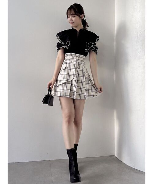 【セール】レイヤードプリーツミニスカート（スカート）｜dazzlin（ダズリン）