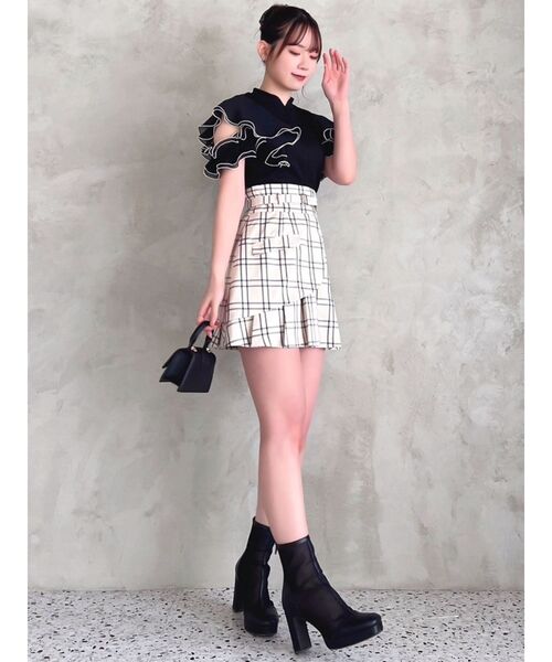 【セール】レイヤードプリーツミニスカート（スカート）｜dazzlin（ダズリン）