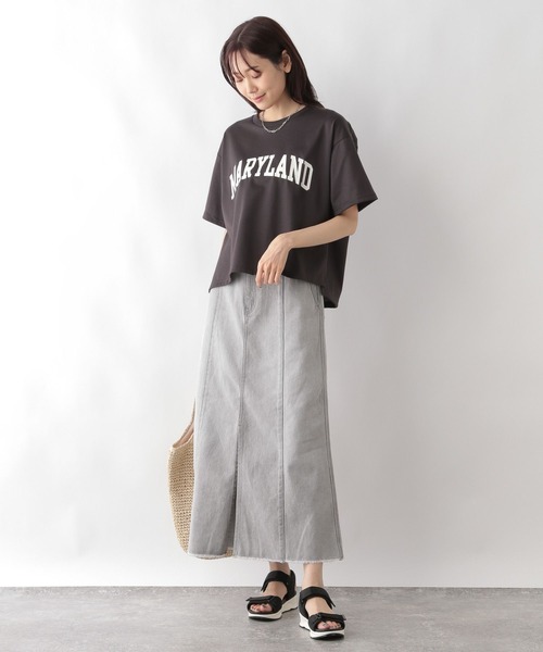 GLOBAL WORK(グローバルワーク)の「GOODデニムアイラインスカート/117770(デニムスカート・レディース・ライトグレー/ライトブルー・MEDIUM/LARGE)」の22枚目の写真