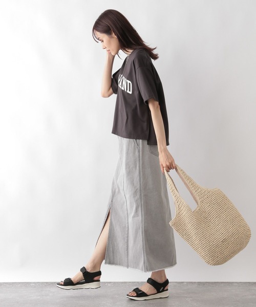 GLOBAL WORK(グローバルワーク)の「GOODデニムアイラインスカート/117770(デニムスカート・レディース・ライトグレー/ライトブルー・MEDIUM/LARGE)」の21枚目の写真