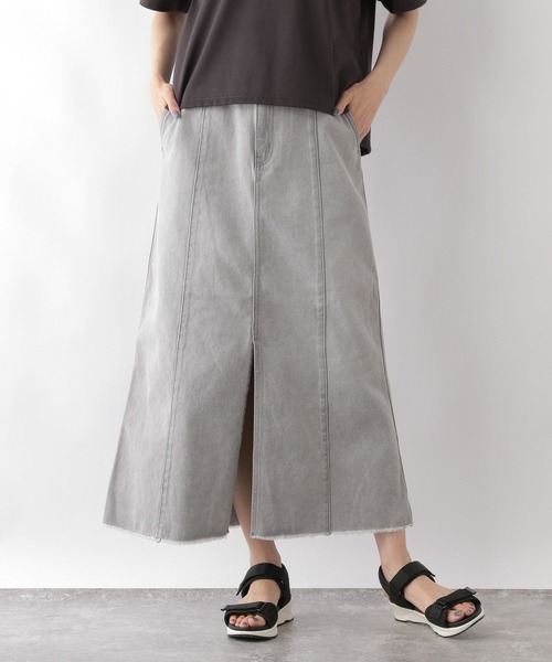 GLOBAL WORK(グローバルワーク)の「GOODデニムアイラインスカート/117770(デニムスカート・レディース・ライトグレー/ライトブルー・MEDIUM/LARGE)」の19枚目の写真