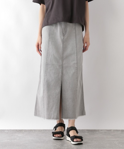 GLOBAL WORK(グローバルワーク)の「GOODデニムアイラインスカート/117770(デニムスカート・レディース・ライトグレー/ライトブルー・MEDIUM/LARGE)」の18枚目の写真