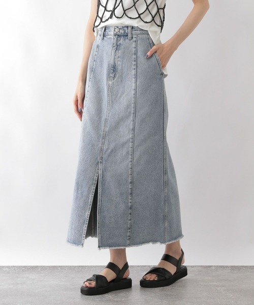 GLOBAL WORK(グローバルワーク)の「GOODデニムアイラインスカート/117770(デニムスカート・レディース・ライトグレー/ライトブルー・MEDIUM/LARGE)」の13枚目の写真