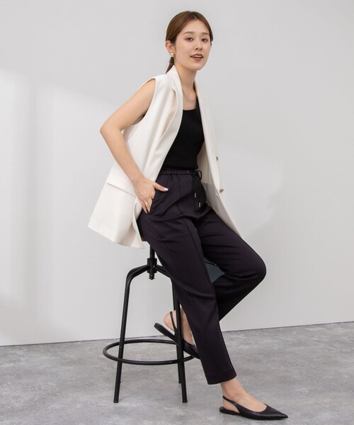 NOLLEY’S Sophi(ノーリーズソフィ)の「ウォッシャブルライトダンボールイージーパンツ(その他パンツ・レディース・ブラック/ベージュ/ネイビー・38/36/34)」の22枚目の写真