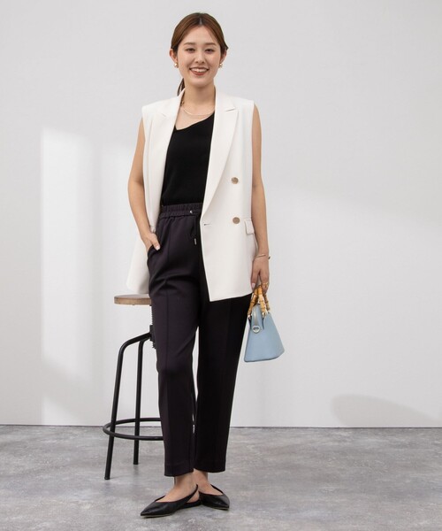 NOLLEY’S Sophi(ノーリーズソフィ)の「ウォッシャブルライトダンボールイージーパンツ(その他パンツ・レディース・ブラック/ベージュ/ネイビー・38/36/34)」の12枚目の写真