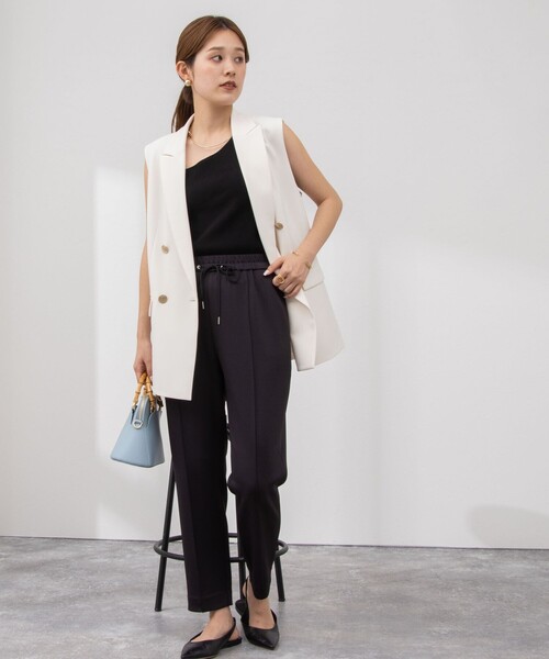 NOLLEY’S Sophi(ノーリーズソフィ)の「ウォッシャブルライトダンボールイージーパンツ(その他パンツ・レディース・ブラック/ベージュ/ネイビー・38/36/34)」の14枚目の写真