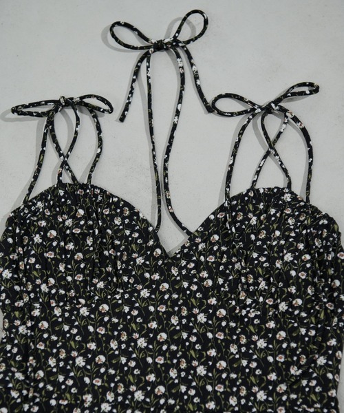 paravion（パラビオン）の「2WAY花柄ミニキャミワンピース（ワンピース・レディース・アイボリー/ブラック・FREE）」の12枚目の写真