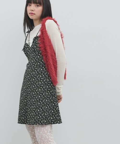 ♡ misha&puff 花鉄 ワンピース ♡ Misha & Puff Pierrot Onesie String Mini Floral 24wi | RESONASON