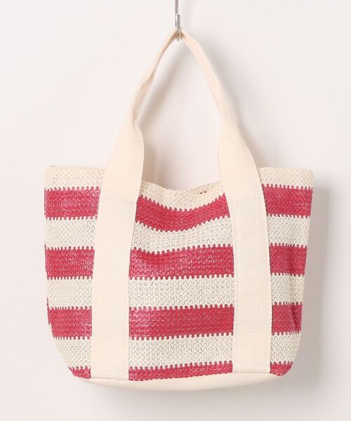 ボーダー柄ストロートートバッグ（トートバッグ）｜STYLEBLOCK