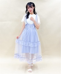 チュールフリルサス付スカート
