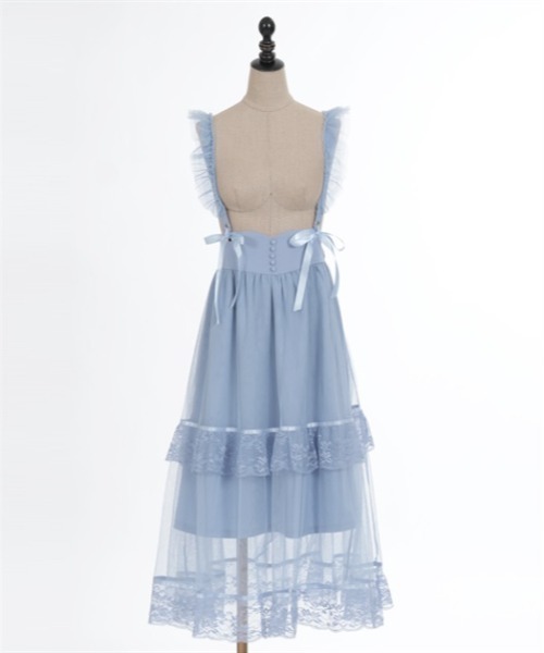 axes femme POETIQUE（アクシーズファムポエティック）の「チュールフリルサス付スカート（スカート・レディース・ラベンダー/ブラック/サックスブルー・MEDIUM）」の7枚目の写真