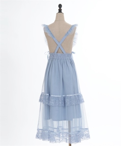 axes femme POETIQUE（アクシーズファムポエティック）の「チュールフリルサス付スカート（スカート・レディース・ラベンダー/ブラック/サックスブルー・MEDIUM）」の9枚目の写真