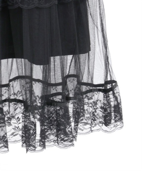 axes femme POETIQUE（アクシーズファムポエティック）の「チュールフリルサス付スカート（スカート・レディース・ラベンダー/ブラック/サックスブルー・MEDIUM）」の21枚目の写真