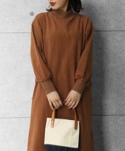 KRIFF MAYER Lady's Collection(クリフメイヤーレディースコレクション)の「もちのびワンピース(ワンピース・レディース・ブラック/カーキ/ナチュラル/グレー/その他5/ブラウン/カラフル・MEDIUM/LARGE)」の3枚目の写真