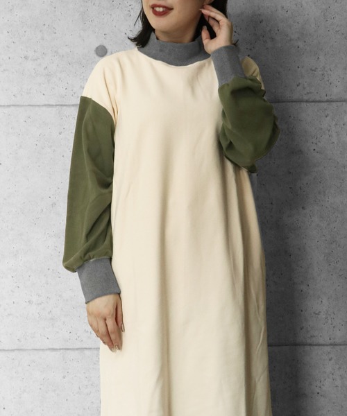 KRIFF MAYER Lady's Collection(クリフメイヤーレディースコレクション)の「もちのびワンピース(ワンピース・レディース・ブラック/カーキ/ナチュラル/グレー/その他5/ブラウン/カラフル・MEDIUM/LARGE)」の7枚目の写真