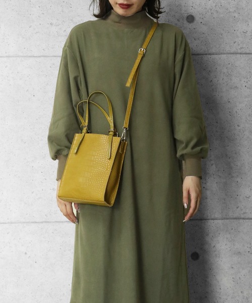 KRIFF MAYER Lady's Collection(クリフメイヤーレディースコレクション)の「もちのびワンピース(ワンピース・レディース・ブラック/カーキ/ナチュラル/グレー/その他5/ブラウン/カラフル・MEDIUM/LARGE)」の5枚目の写真