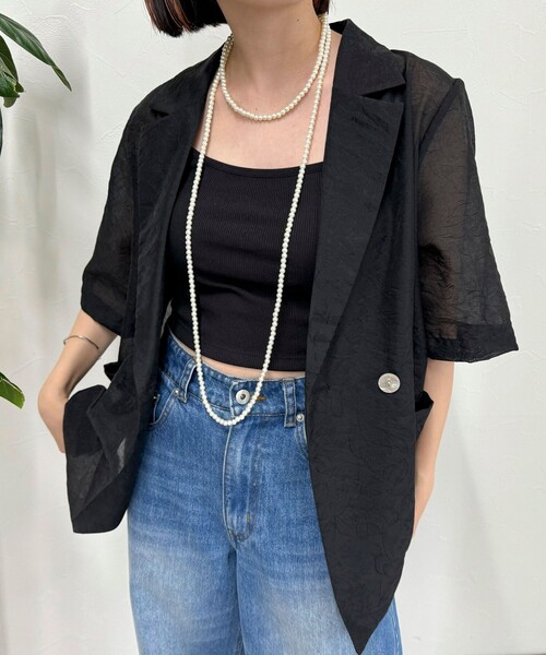 fredy emue（フレディエミュ）の「パール/メタルマルチロングネックレス（ネックレス・レディース・シルバー/オフホワイト・FREE）」の14枚目の写真