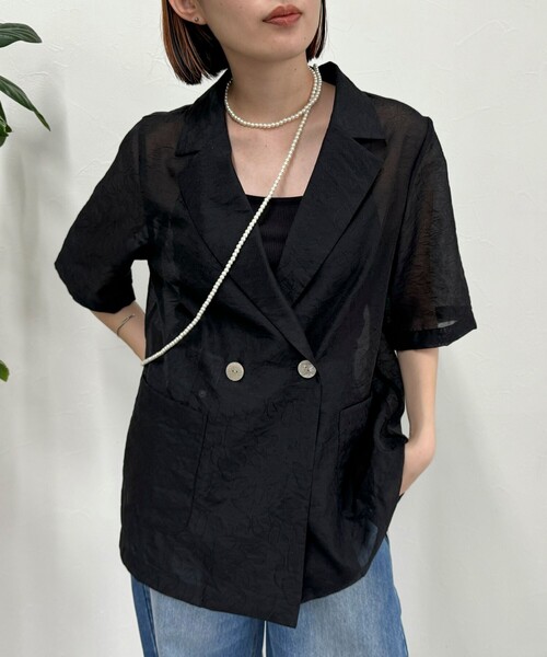 fredy emue（フレディエミュ）の「パール/メタルマルチロングネックレス（ネックレス・レディース・シルバー/オフホワイト・FREE）」の16枚目の写真