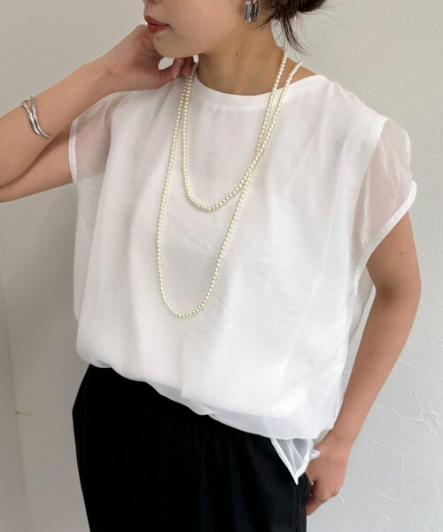 fredy emue（フレディエミュ）の「パール/メタルマルチロングネックレス（ネックレス・レディース・シルバー/オフホワイト・FREE）」の21枚目の写真