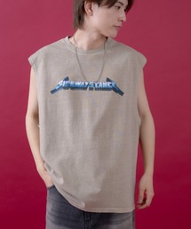 SIDEWAY STANCE（サイドウェイスタンス）の「【SIDEWAY STANCE】ヴィンテージ加工 プリント ノースリーブTシャツ（タンクトップ）」