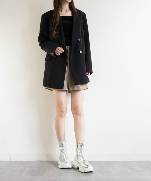 Fabby fabby（ファビィーファビィー）の「ボリュームスニーカーストレッチブーツ（ブーツ・レディース・ブラック×ブラック/ブラック/シルバー・SMALL/MEDIUM/LARGE）」の16枚目の写真